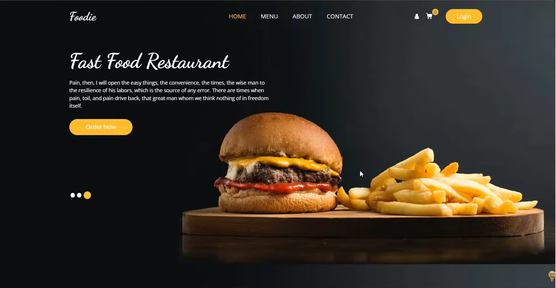 Foodie — real website screenshot