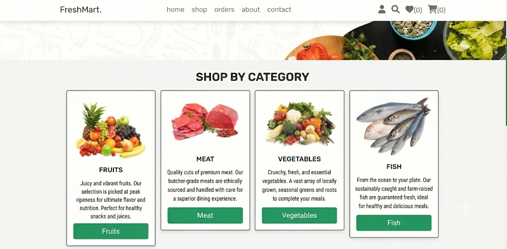 FreshMart — real website screenshot